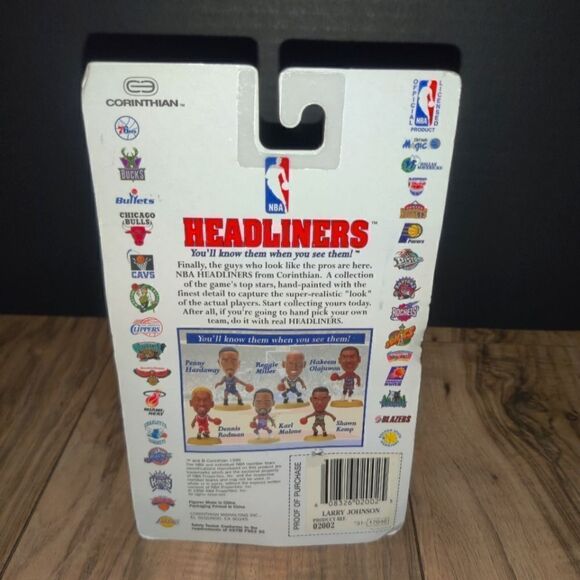 NBA Basketball Headliners Corinthian Larry Johnson Mini Figure 1996 - Picture 5 of 7